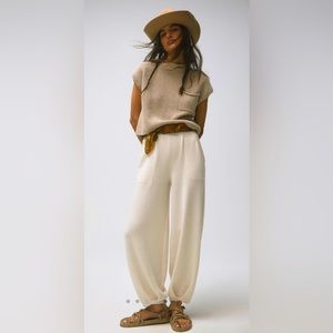 Free People Freya Sweater Set - Bone/Oatmeal - Small